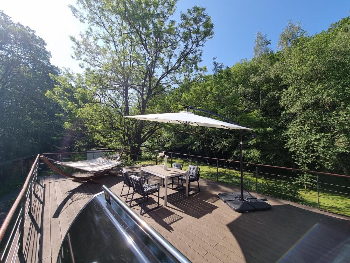 5 Sterne Bahnhoftraum, Appartement "Waldliebe" 133Qm, Grosse Terrasse 70Qm, Qr Code Scannen Fuer Virtuellen Rundgang, Premium Ausstattung Браунфелц Екстериор снимка